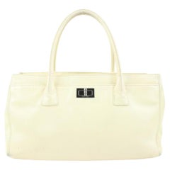 Chanel Ivory Caviar Leather Cerf Tote 3cc1108