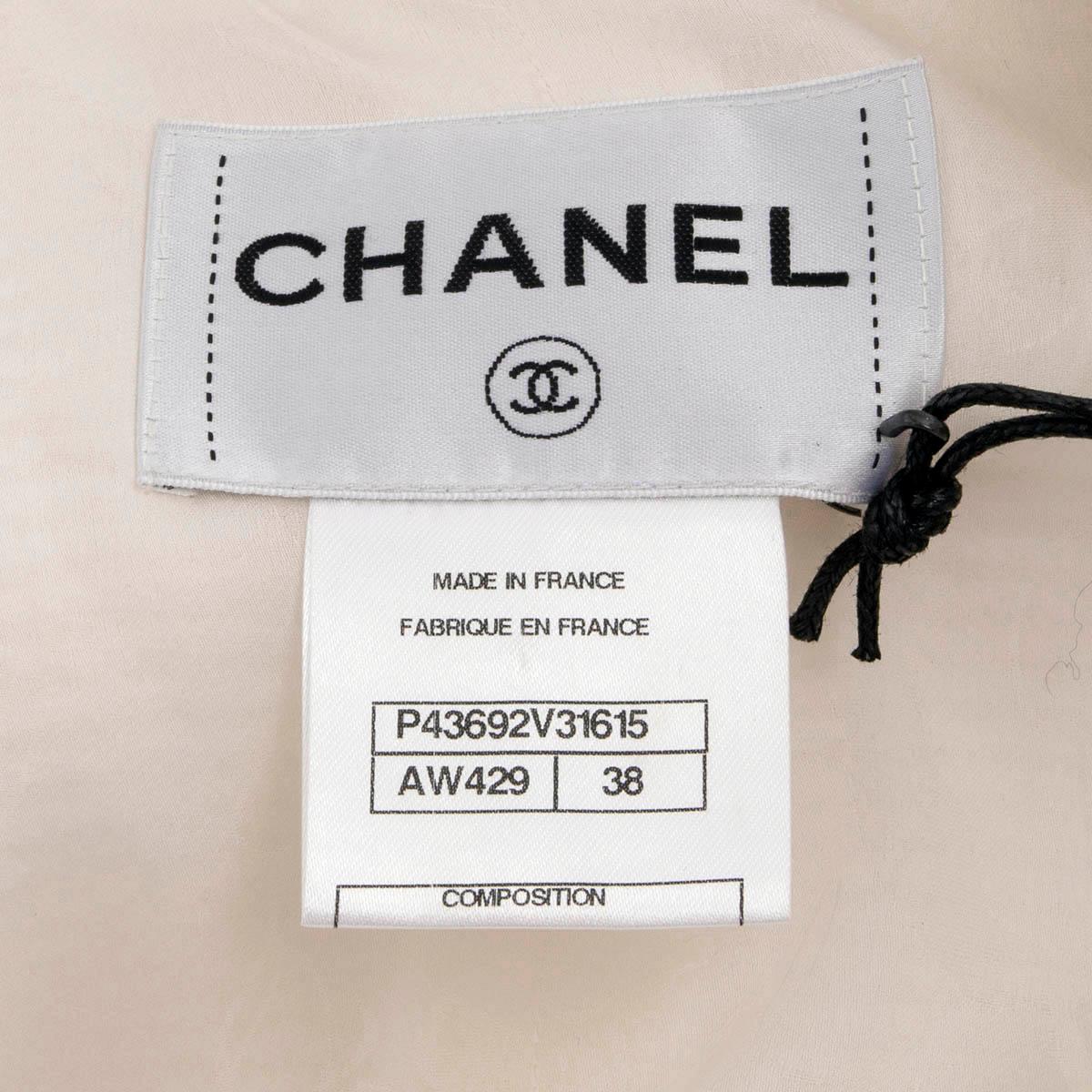 CHANEL ivory cotton 2012 12S LAYERED TIE-FRONT KNIT Jacket 38 S For Sale 3