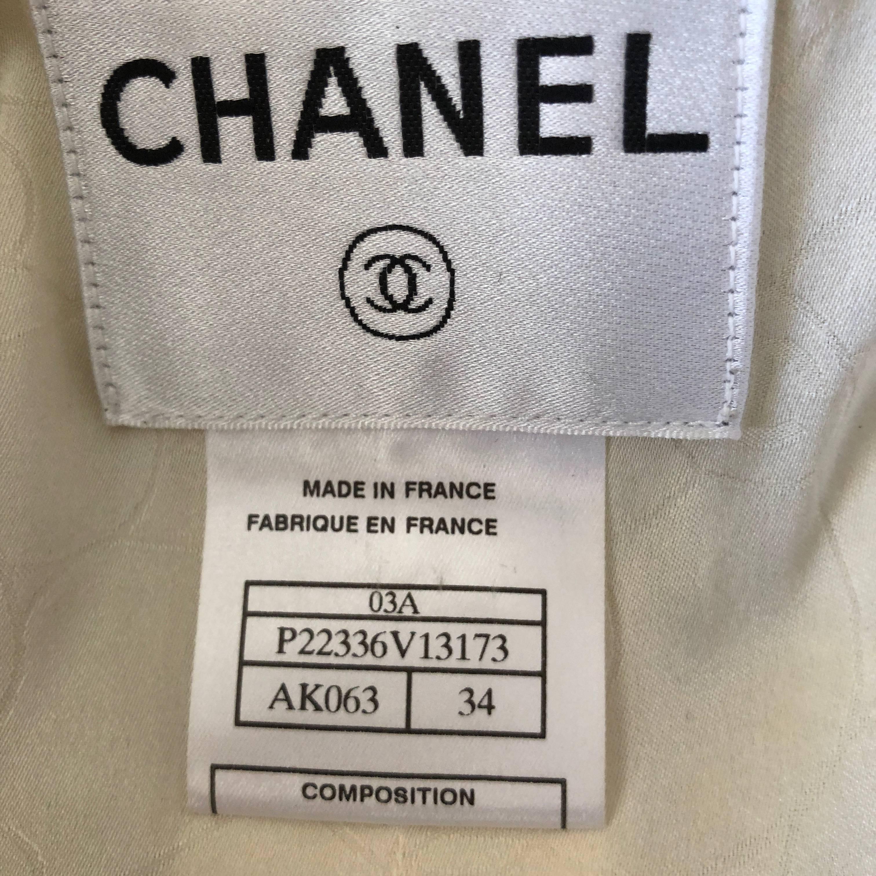 Chanel Ivory Embellished Suit, Autumn 2003  For Sale 7
