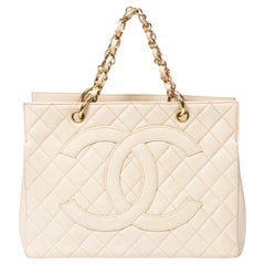 Chanel 1997 Ivory Small Shopping Tote