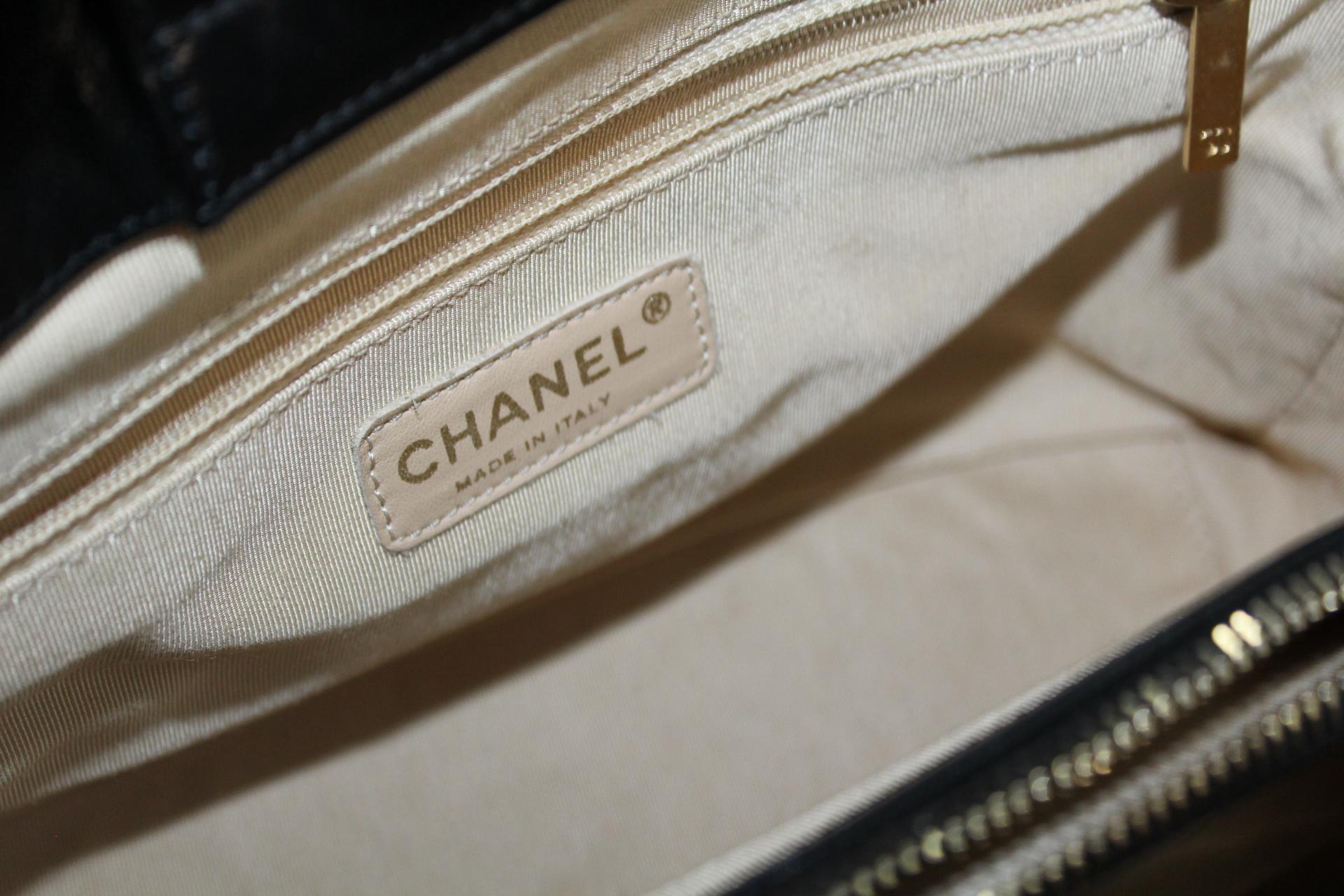 CHANEL  Ivory Leather  Shopping Tote. 1