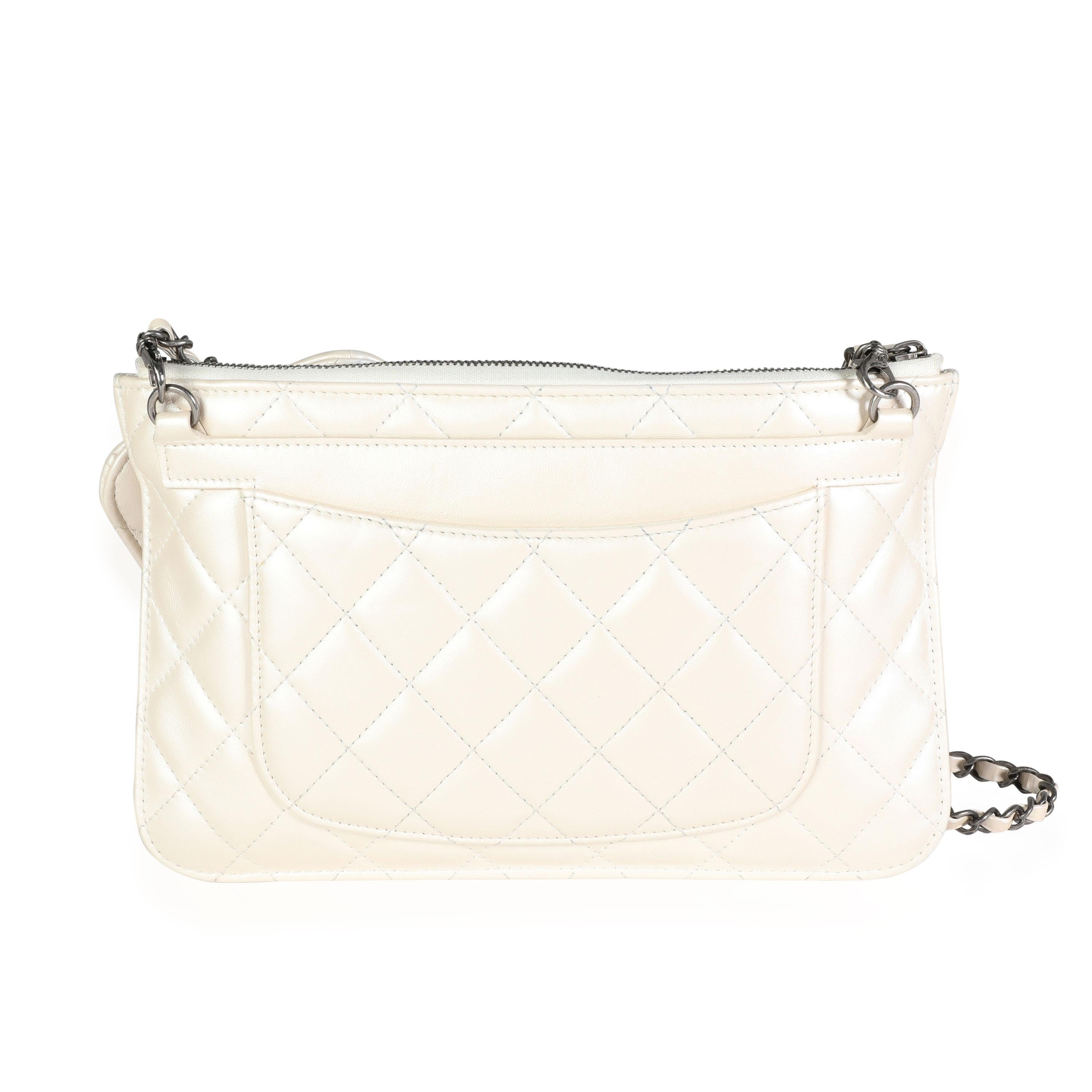 ivory quilted bag