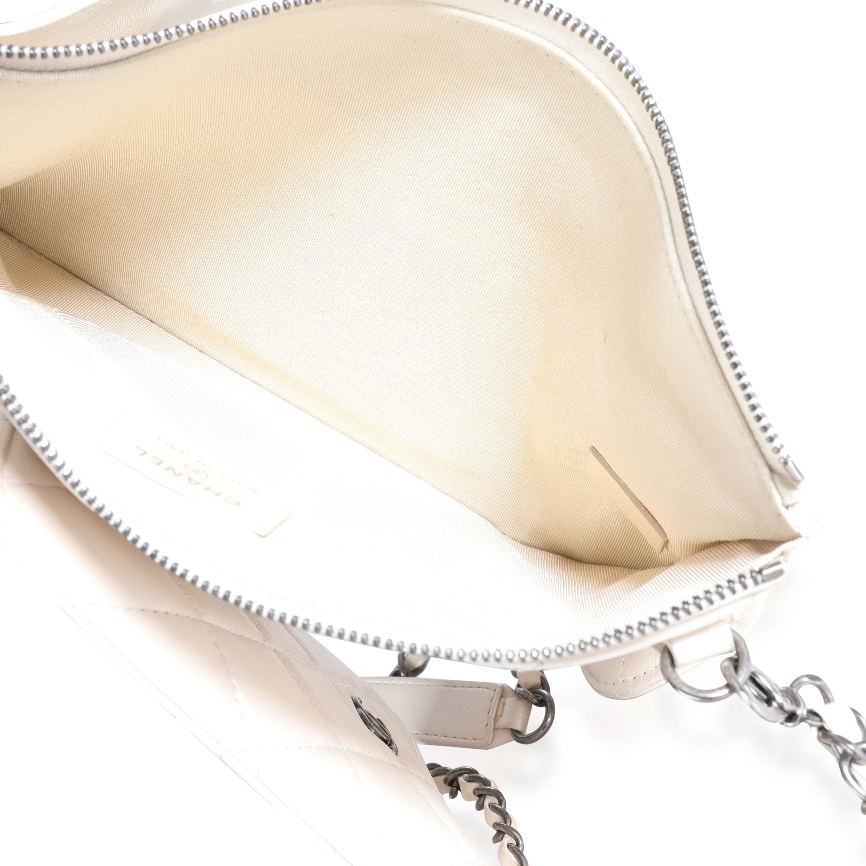 Chanel Ivory Quilted Lambskin Bag In A Bag In Excellent Condition In New York, NY