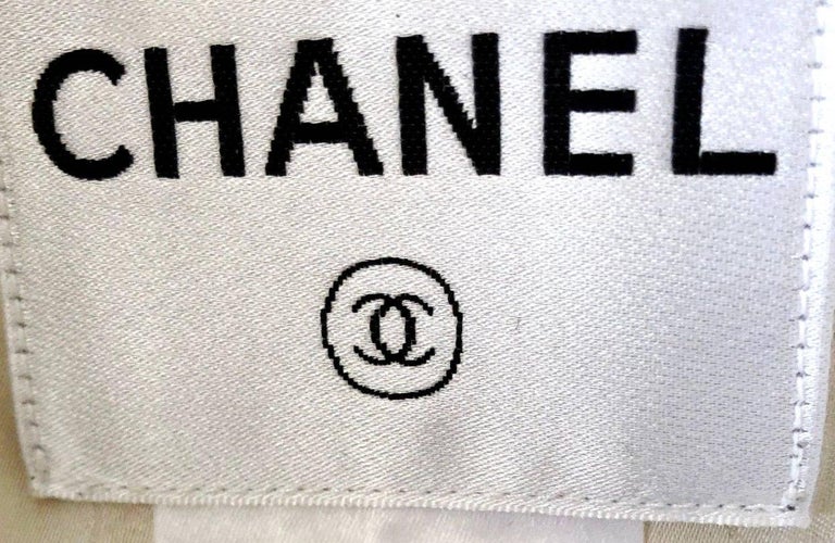 Chanel Artist Ivory Tweed Embroidered Sequins CC Logo Button Jacket ...