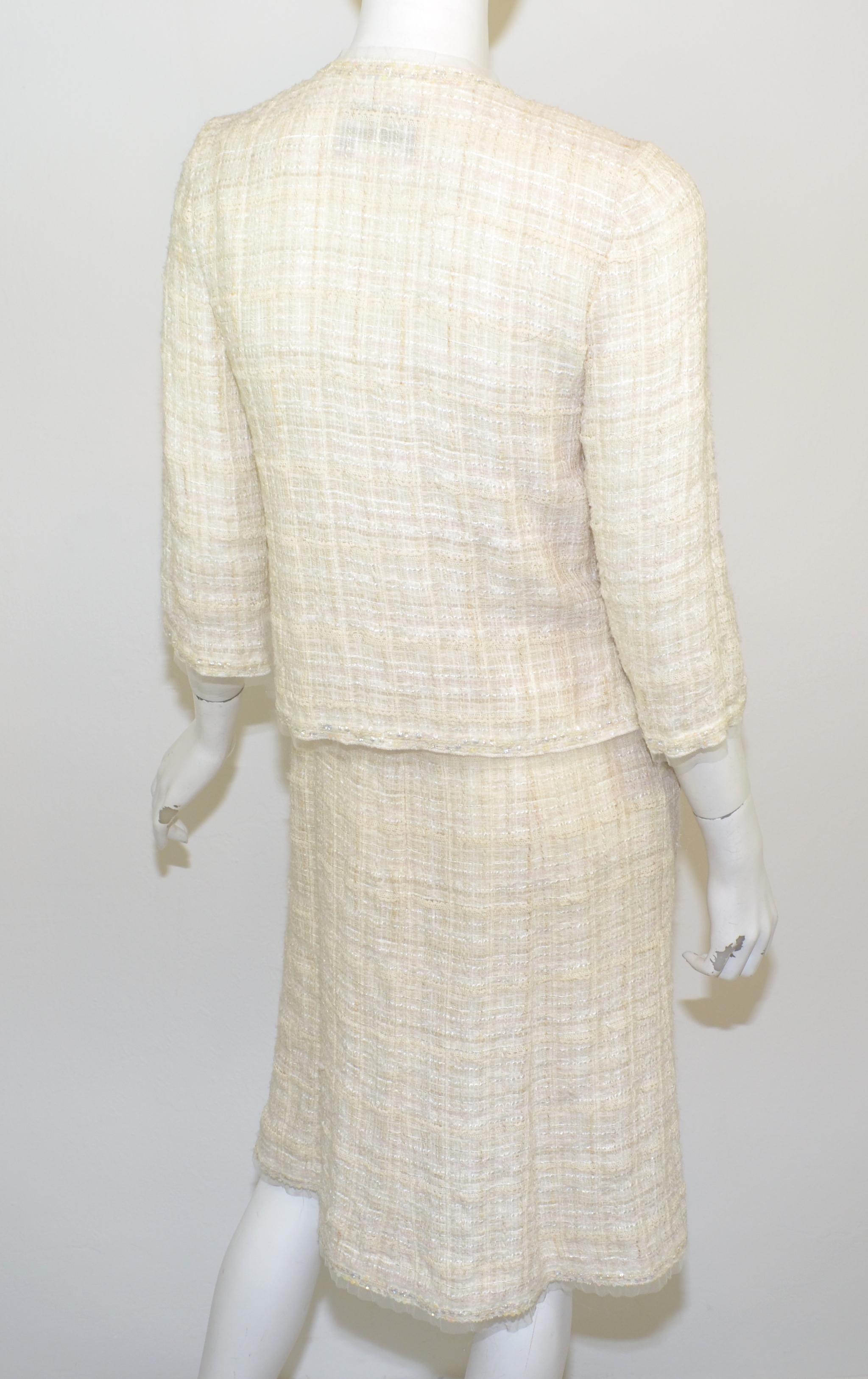 ivory tweed dress