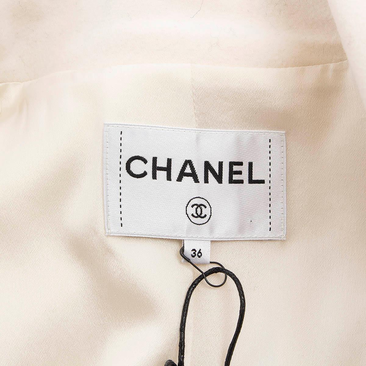 CHANEL ivory wool 2017 17K OPEN OVERSIZED Coat Jacket 36 XS 2