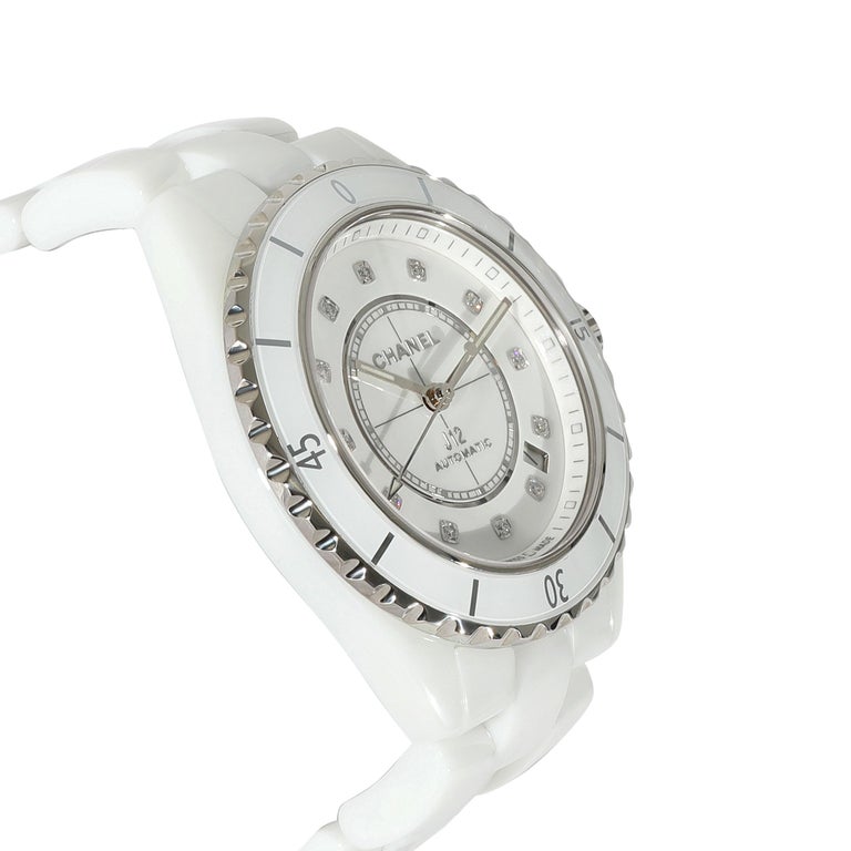 Chanel J12 Diamond White Dial Ladies Watch H5705 at 1stDibs