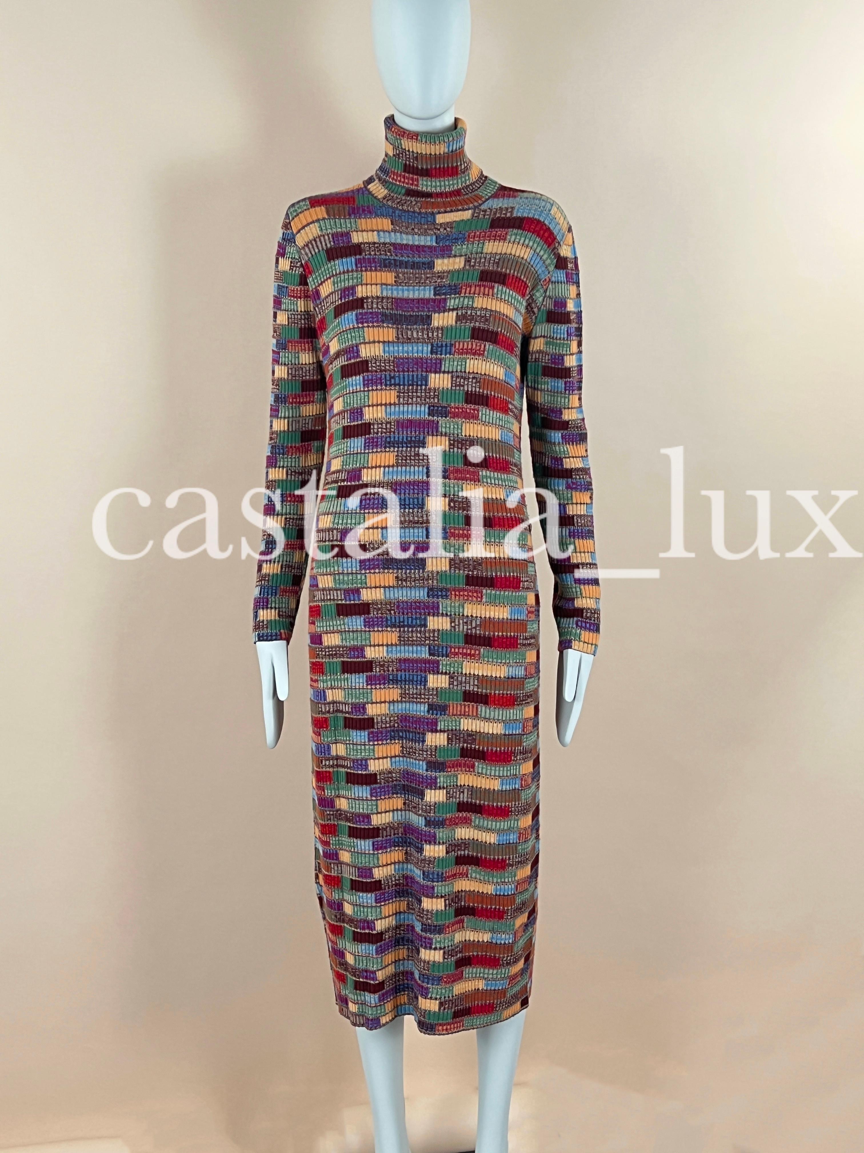 Chanel J Lo Style Paris / Hamburg Runway Cashmere Dress For Sale 3