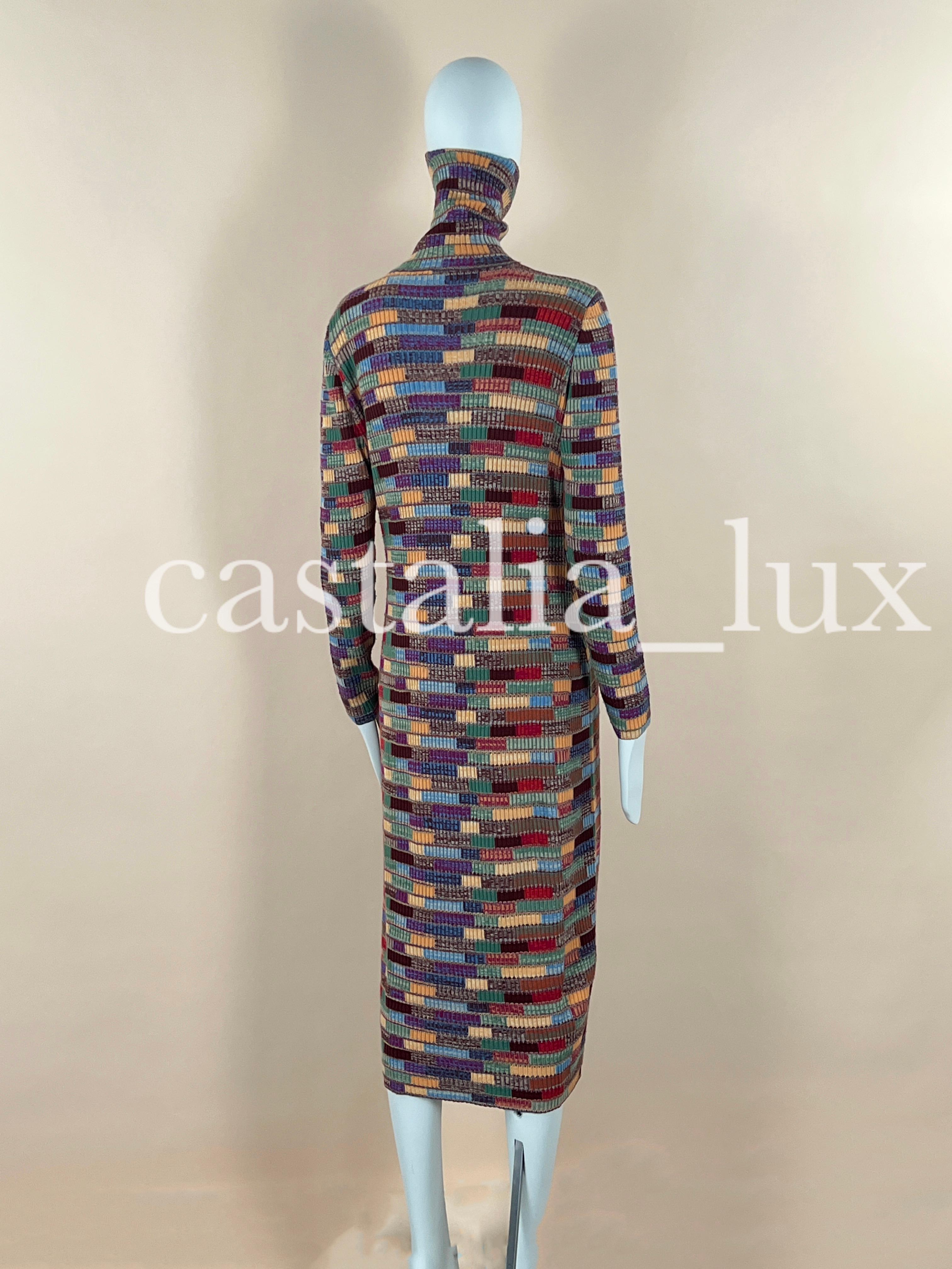 Chanel J Lo Style Paris / Hamburg Runway Cashmere Dress For Sale 5