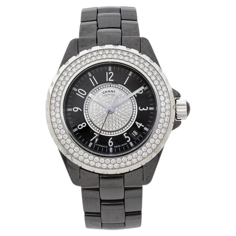 Chanel J12 H1709 Black Ceramic Diamond Wrist Watch