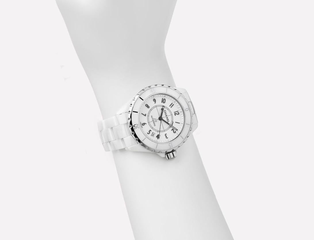 Contemporary Chanel J12 a Fine White Ceramic Ladies Automatic Wristwatch
