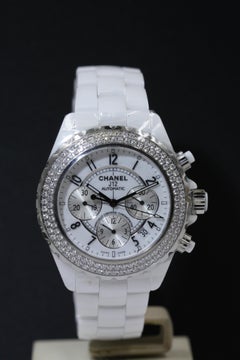 Chanel J12 Automatic Chronograph Watch, White Ceramic