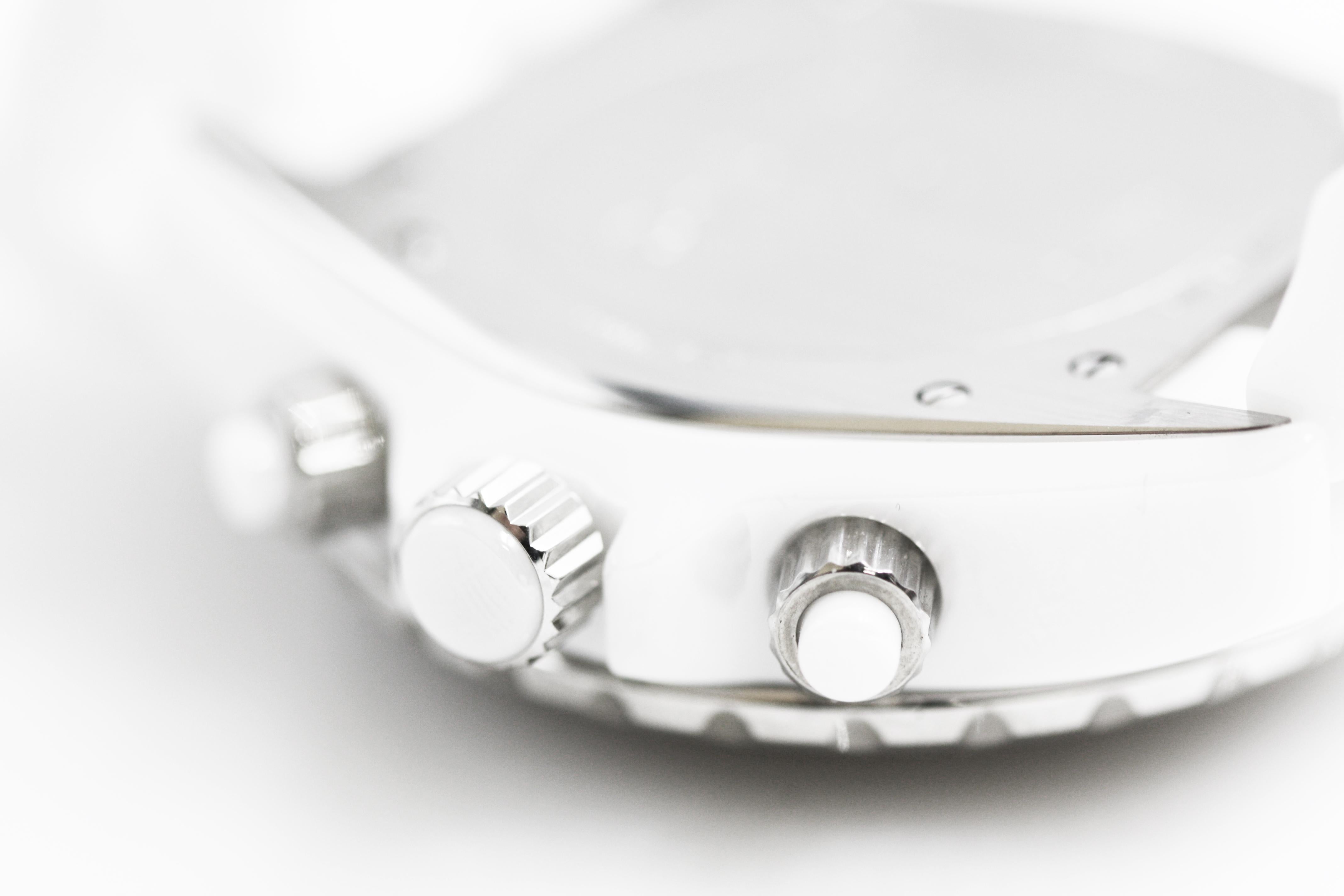 Chanel J12 Automatic Chronograph Watch, White Ceramic For Sale 2