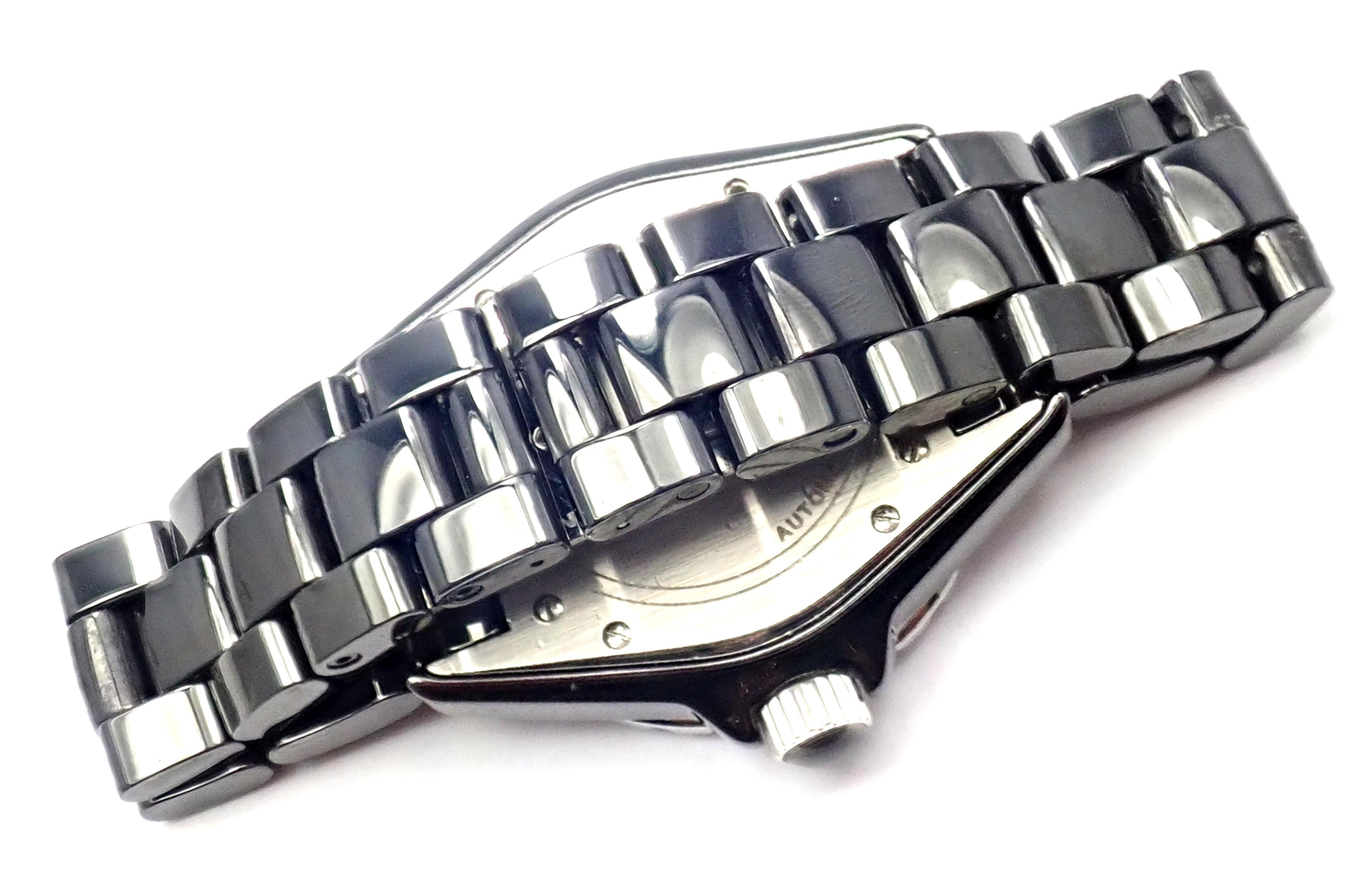 Chanel J12 Black Ceramic Automatic Diamond Watch Ref H1626 2