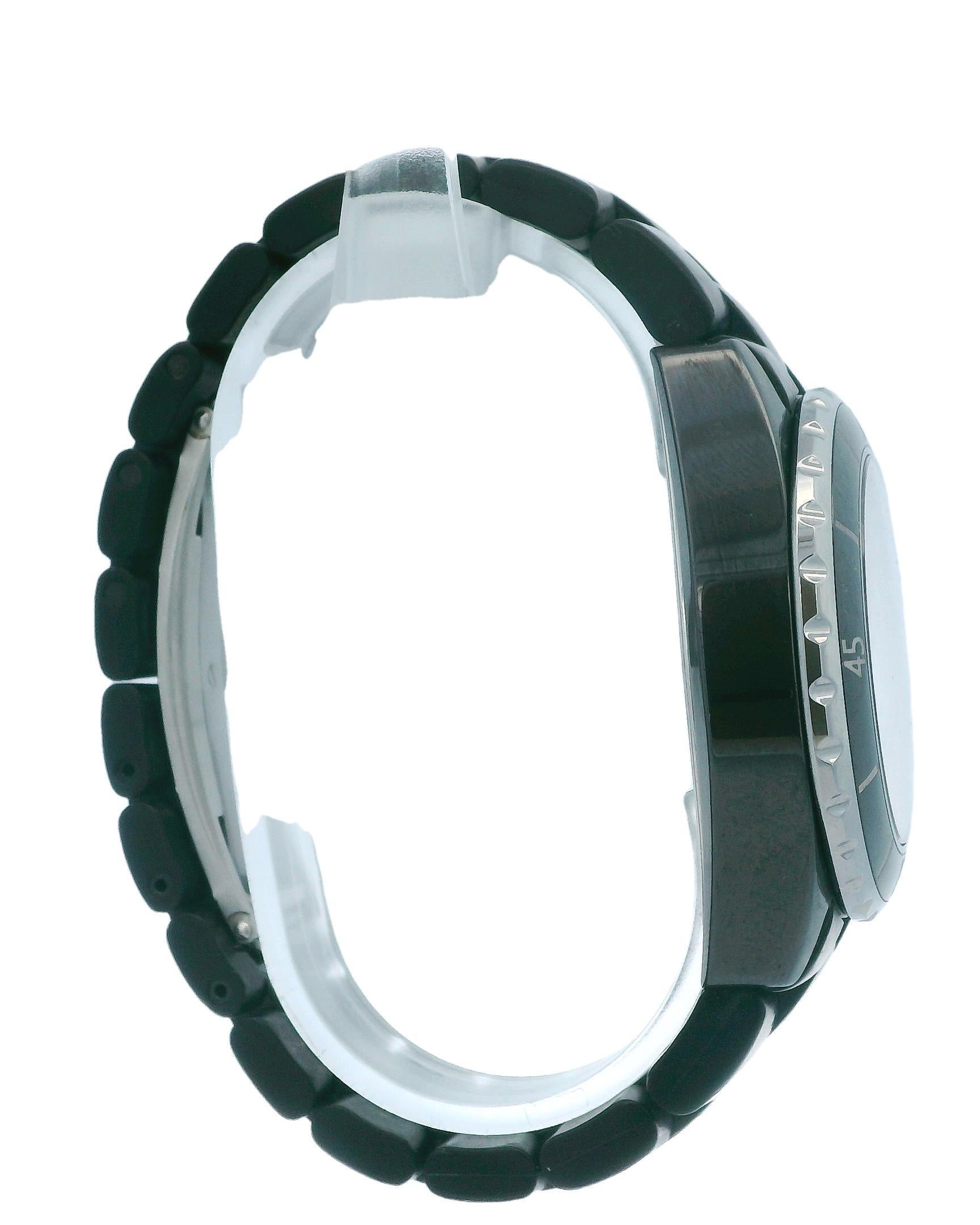 Chanel J12 Black Ceramic Chronograph Men's Watch For Sale 3