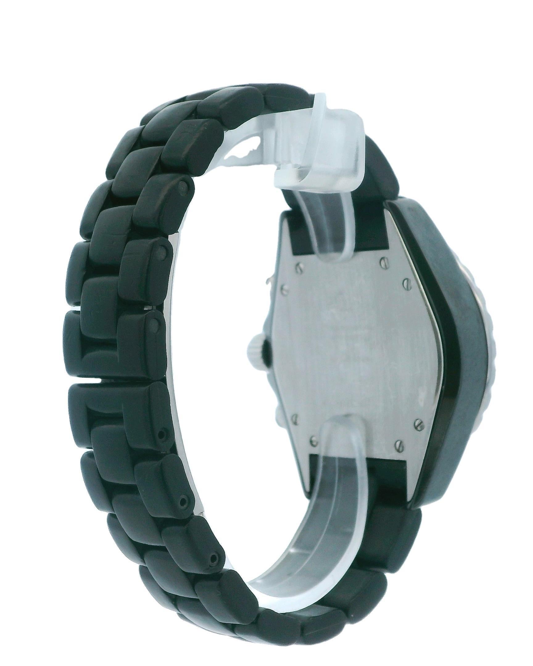 Chanel J12 Black Ceramic Chronograph Men's Watch For Sale 4