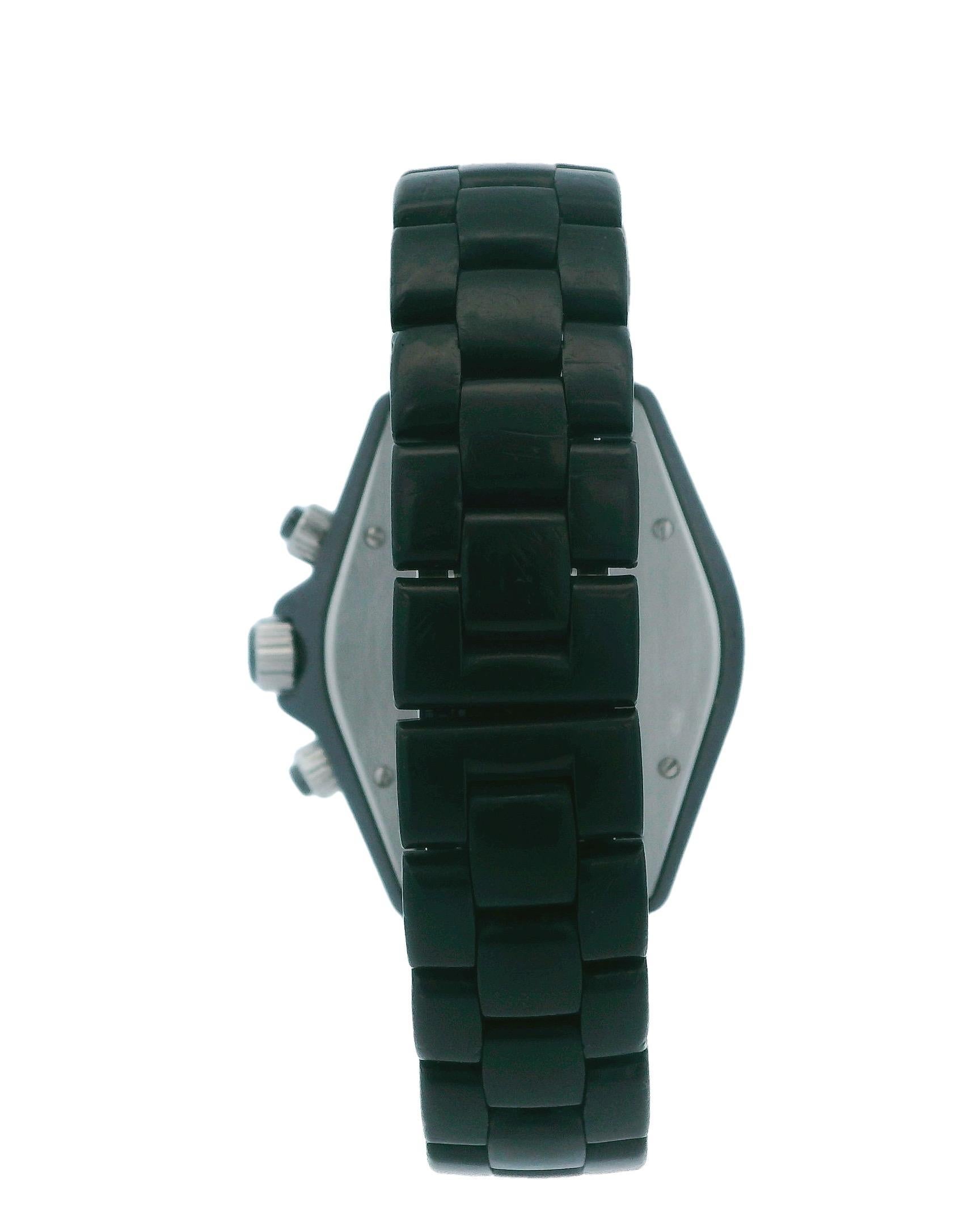 Chanel J12 Black Ceramic Chronograph Men's Watch For Sale 5