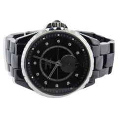 Chanel J12 Black Ceramic Diamond Watch H344