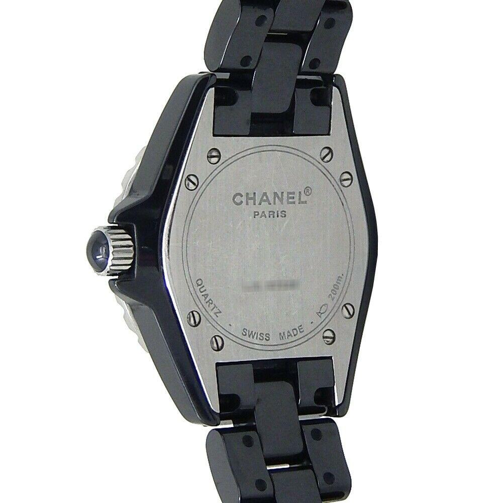 Chanel J12 Black Ceramic Quartz Ladies Watch H1634 For Sale 1