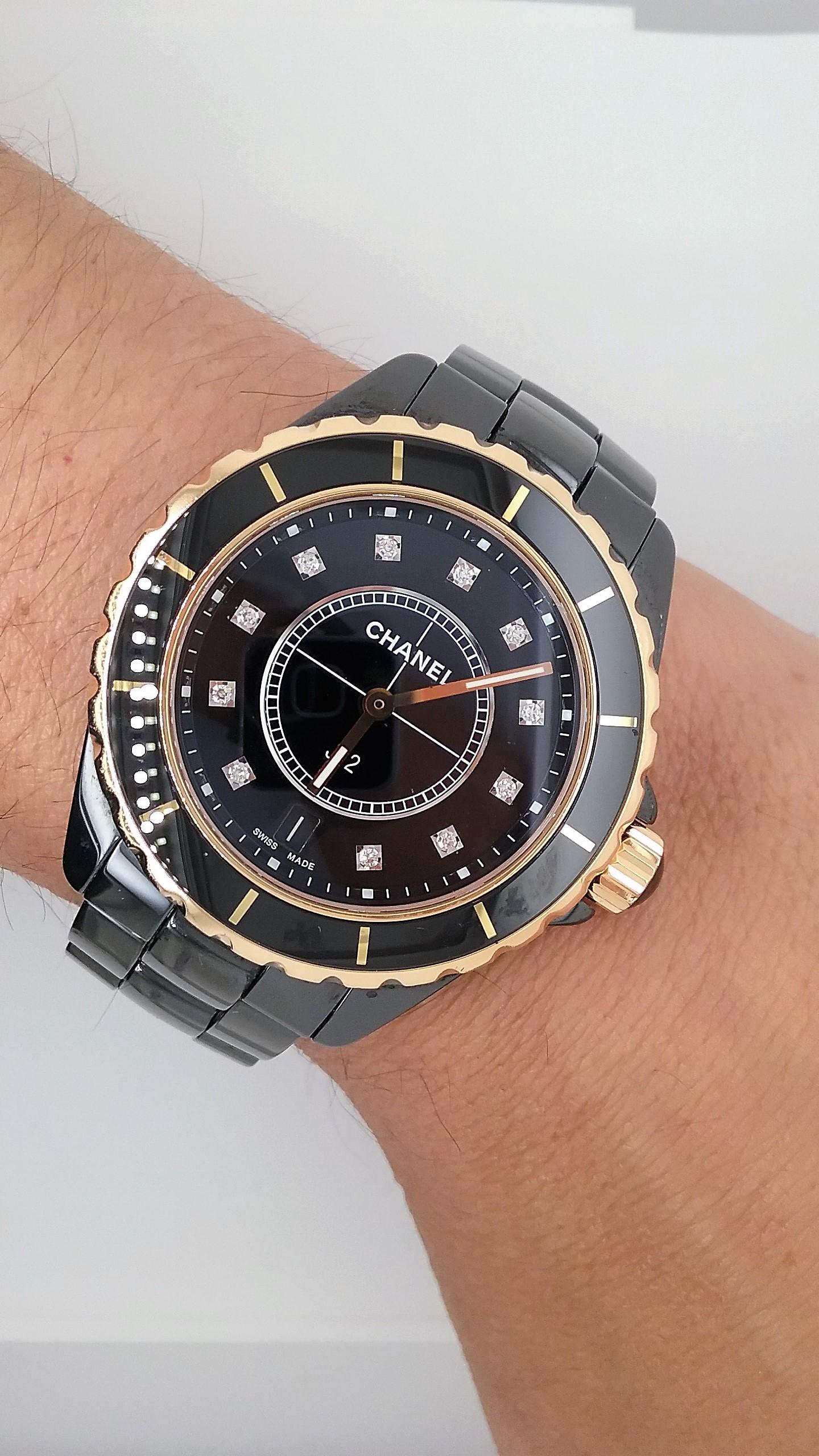 chanel j12 watch rose gold