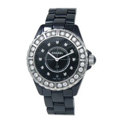 Used Chanel J12 Black Ceramic Women's Watch Automatic H2428