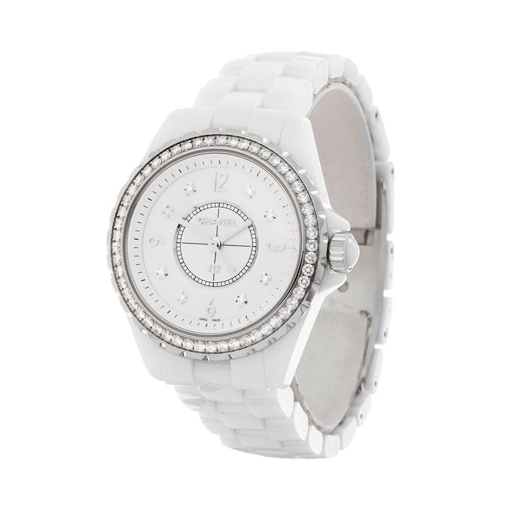 Ref: W4809
Manufacturer: Chanel
Model: J12
Model Ref: H3110
Age: 18th September 2012
Gender: Ladies
Complete With: Box & Guarantee
Dial: White Arabic
Glass: Sapphire Crystal
Movement: Quartz
Water Resistance: To Manufacturers Specifications
Case: