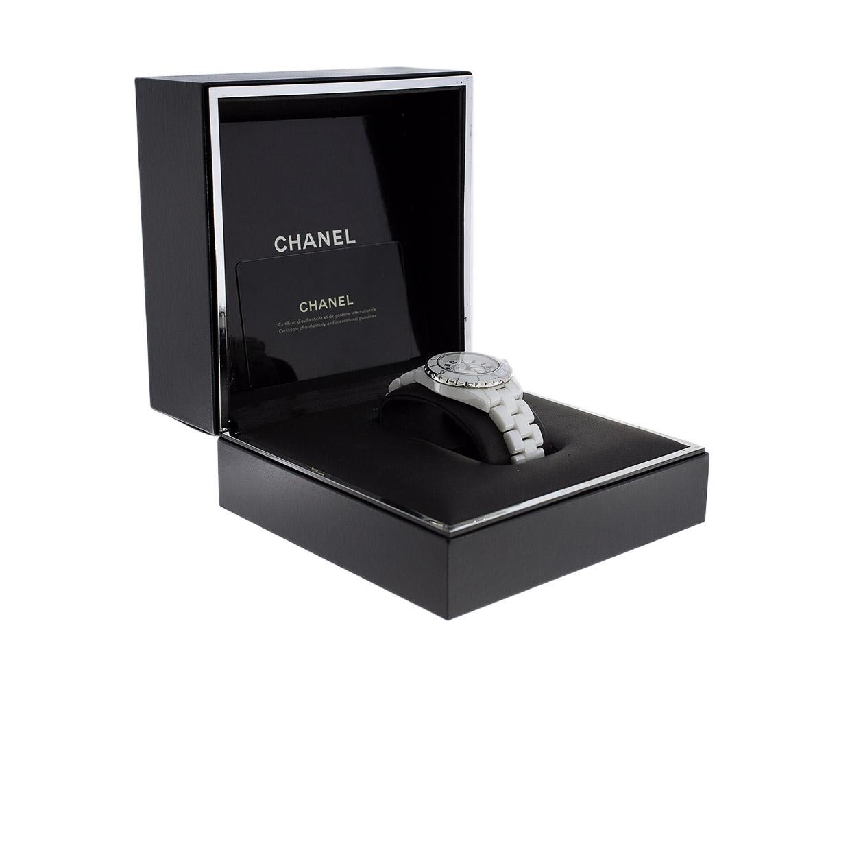 Orologio Chanel J12 in ceramica bianca 33 mm al quarzo In condizioni ottime a Columbia, MO