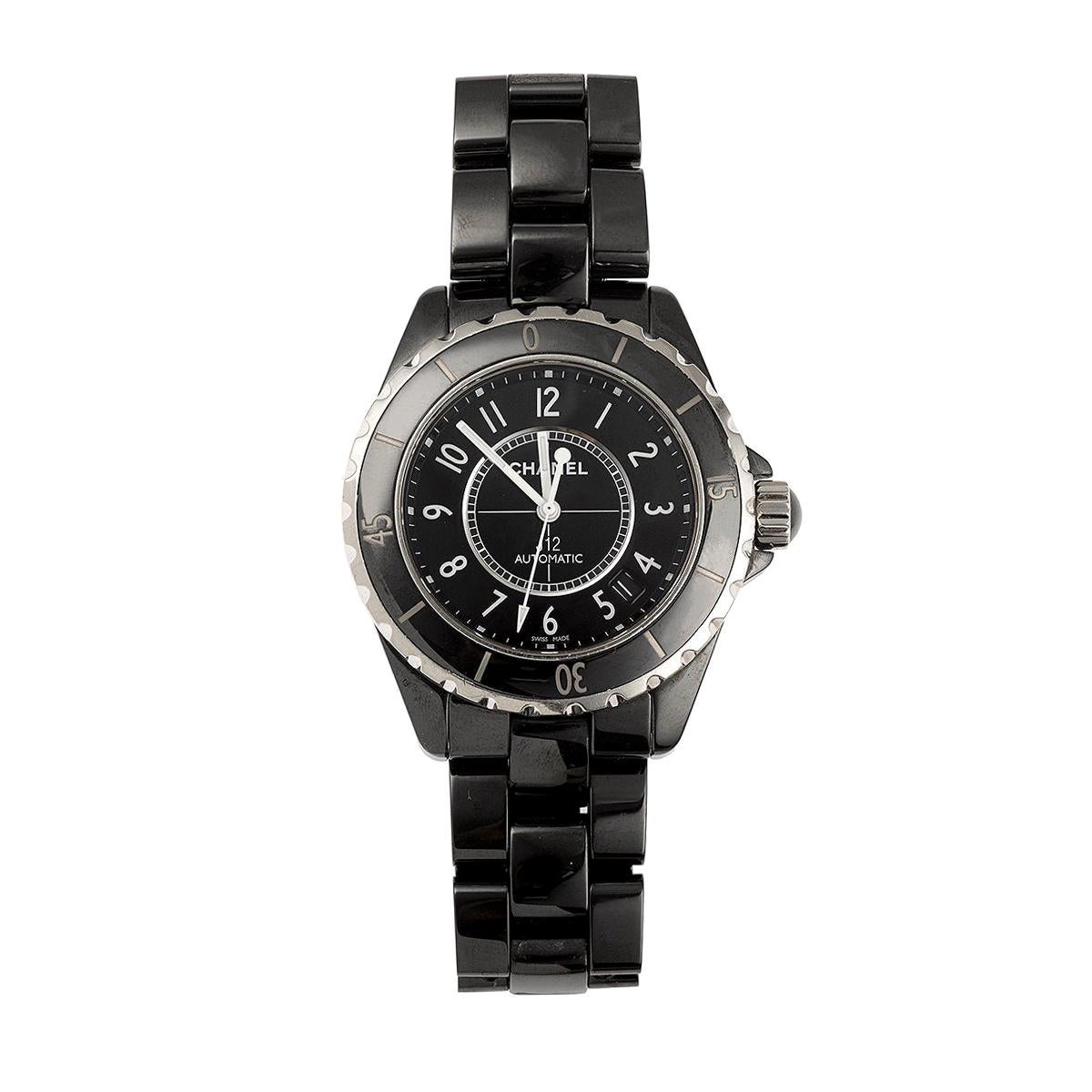 Chanel J12 Ceramic Steel Black H0685 Automatic Wristwatch