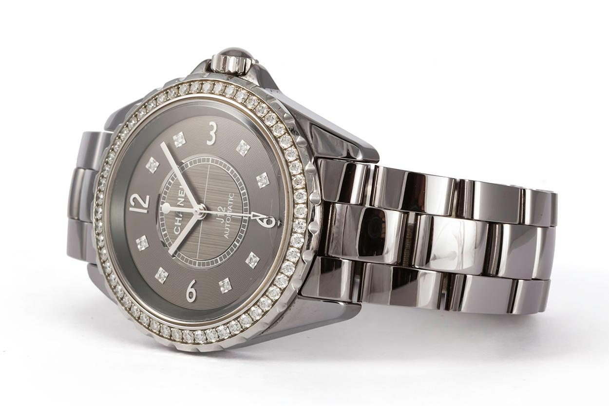 Modern Chanel J12 Chromatic Ceramic Automatic Watch Factory Diamonds H2566