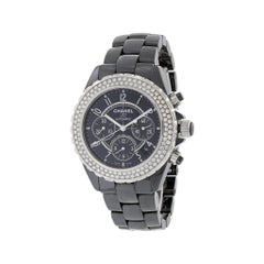 Chanel J12 Chronograph Automatic Ceramic and Diamonds