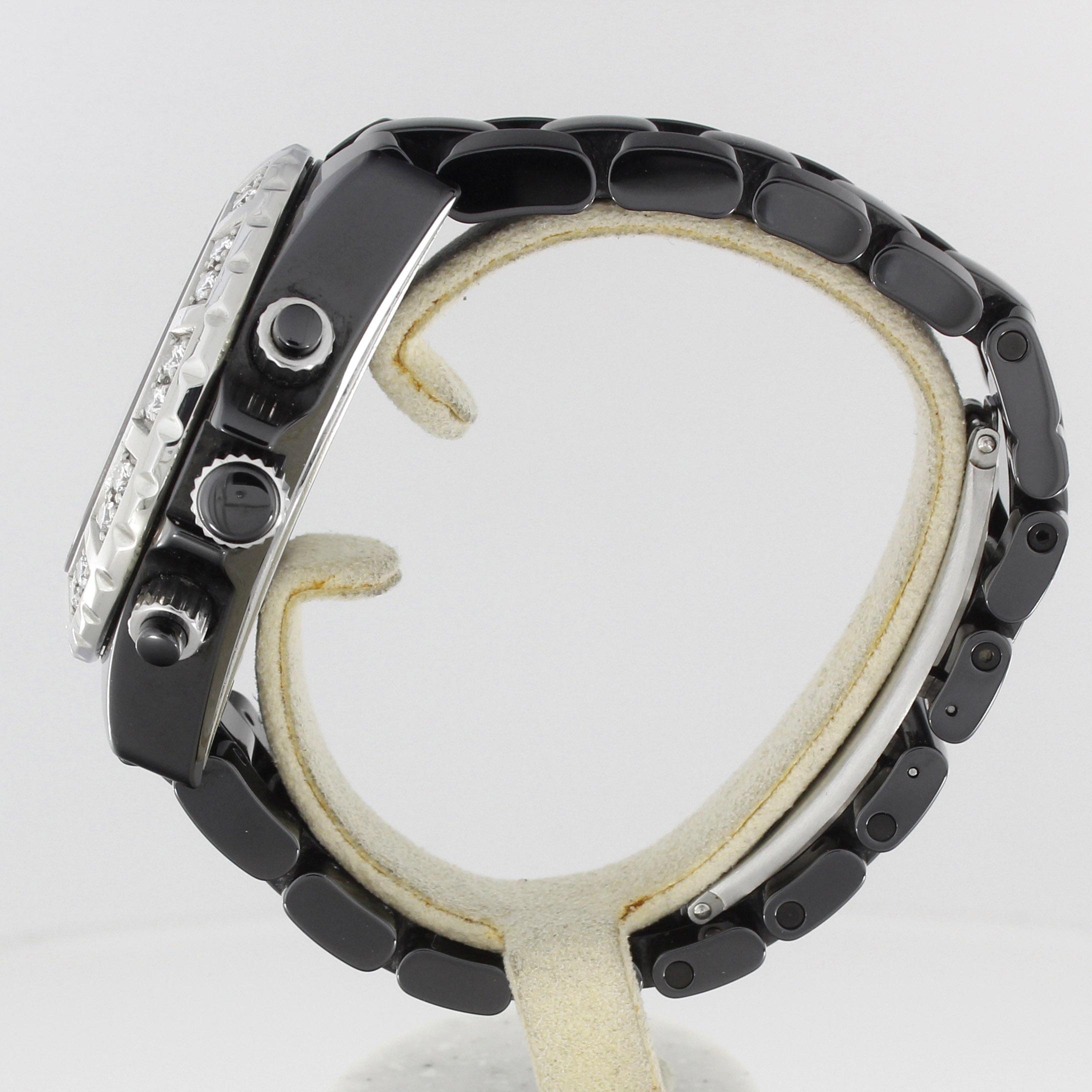 Chanel J12 Chronograph Schwarz Keramik H1178 Automatik-Armbanduhr von 2004 (Zeitgenössisch)