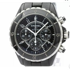 Chanel J12 Chronograph Chronometer Automatic Steel / Black Ceramic Face