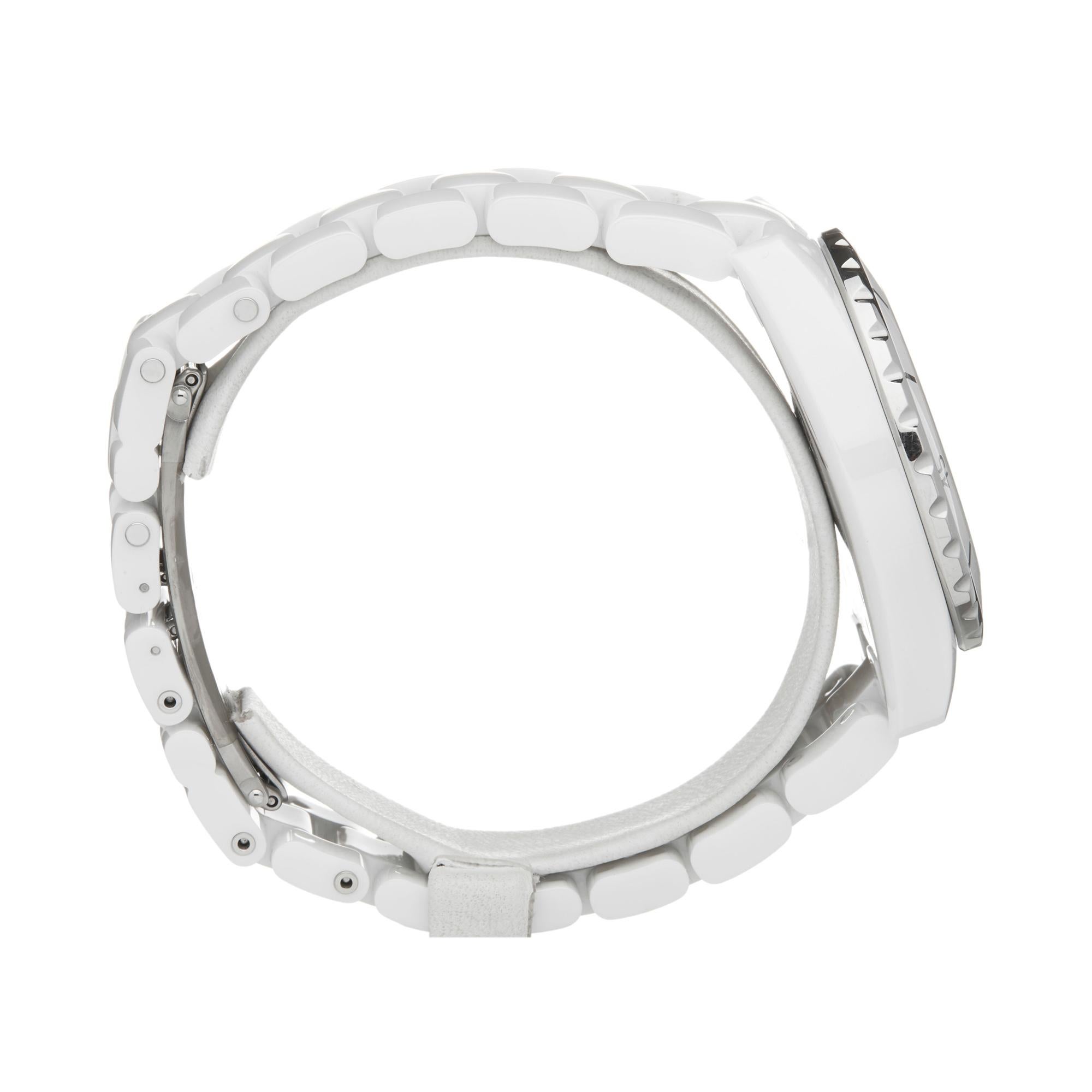Women's or Men's Chanel J12 Diamond Ceramic H1629 Wristwatch