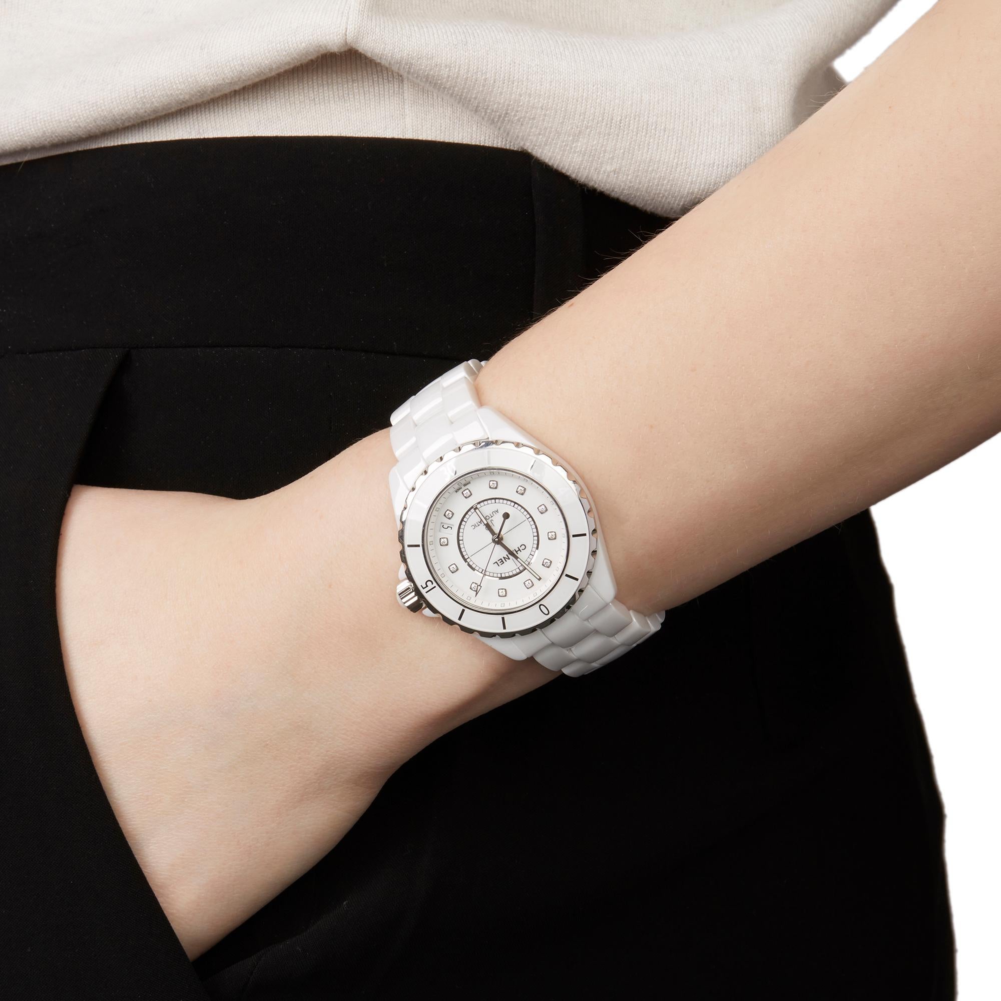 Chanel J12 Diamond Ceramic H1629 Wristwatch 3