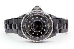 Chanel J12 Diamond Dial 33mm Black Ceramic Quartz Watch H1625
