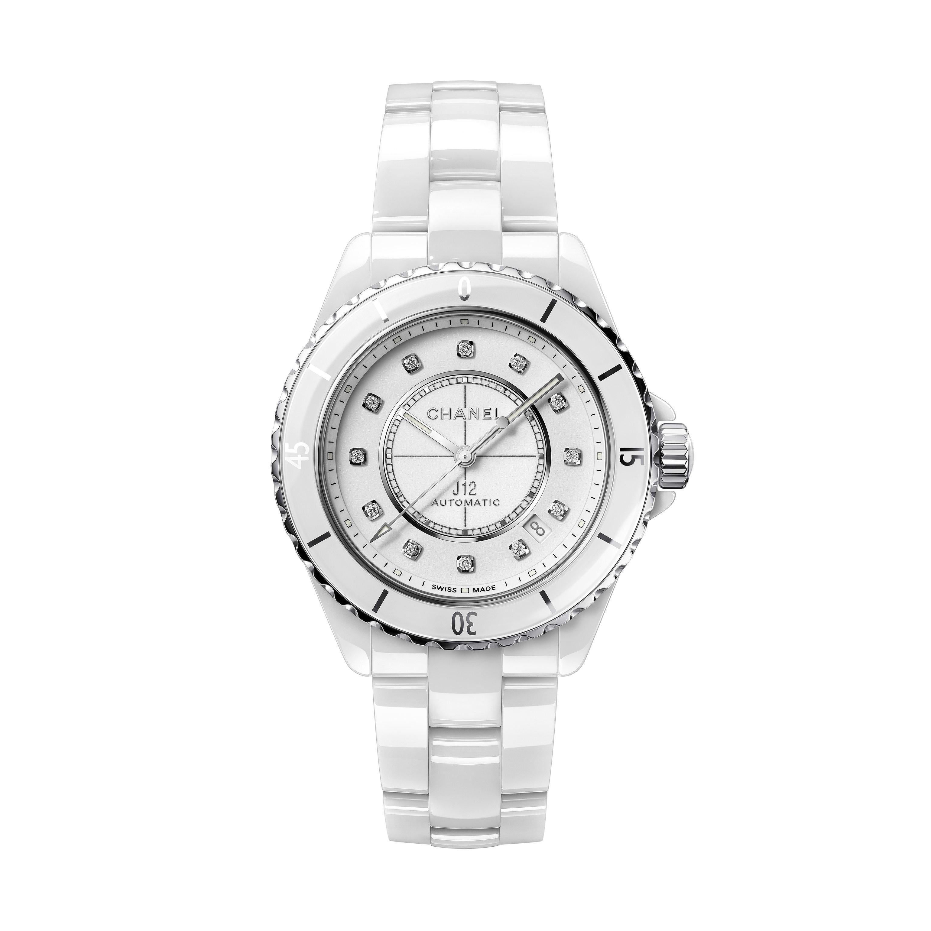 Chanel J12 Diamond White Dial Ladies Watch H5705 In New Condition In Wilmington, DE