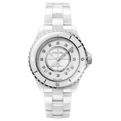 Chanel J12 Diamant Cadran Blanc Montre Femme H5705