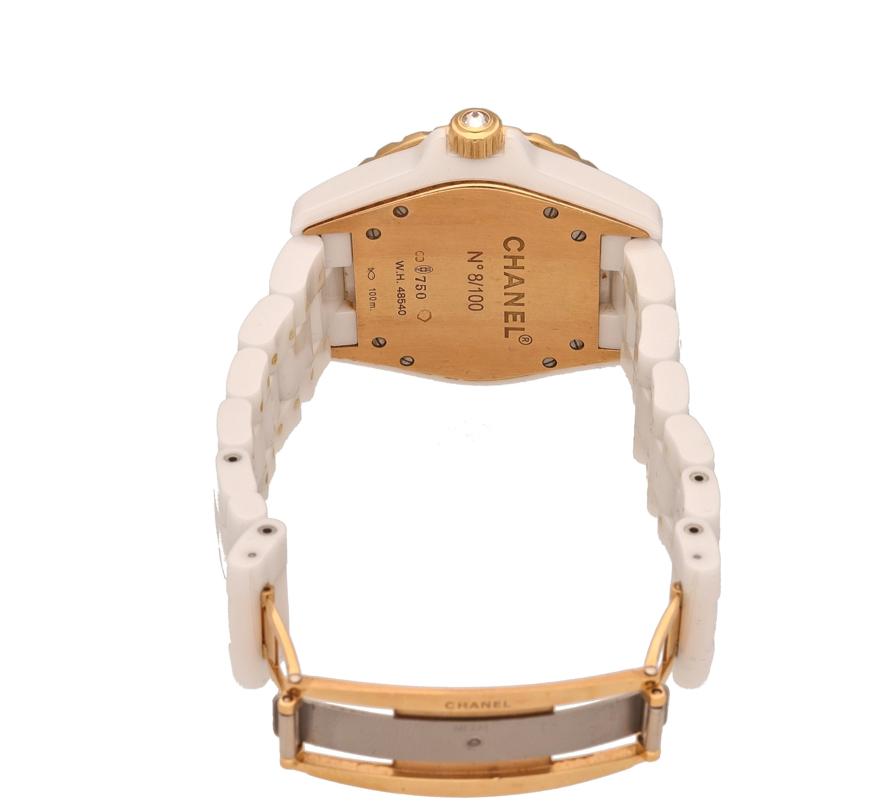 chanel j12 watch gold