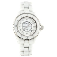 Chanel J12 H1628 33mm Donna Bianco Quadrante Diamante Bianco Ceramica Scatola di carta