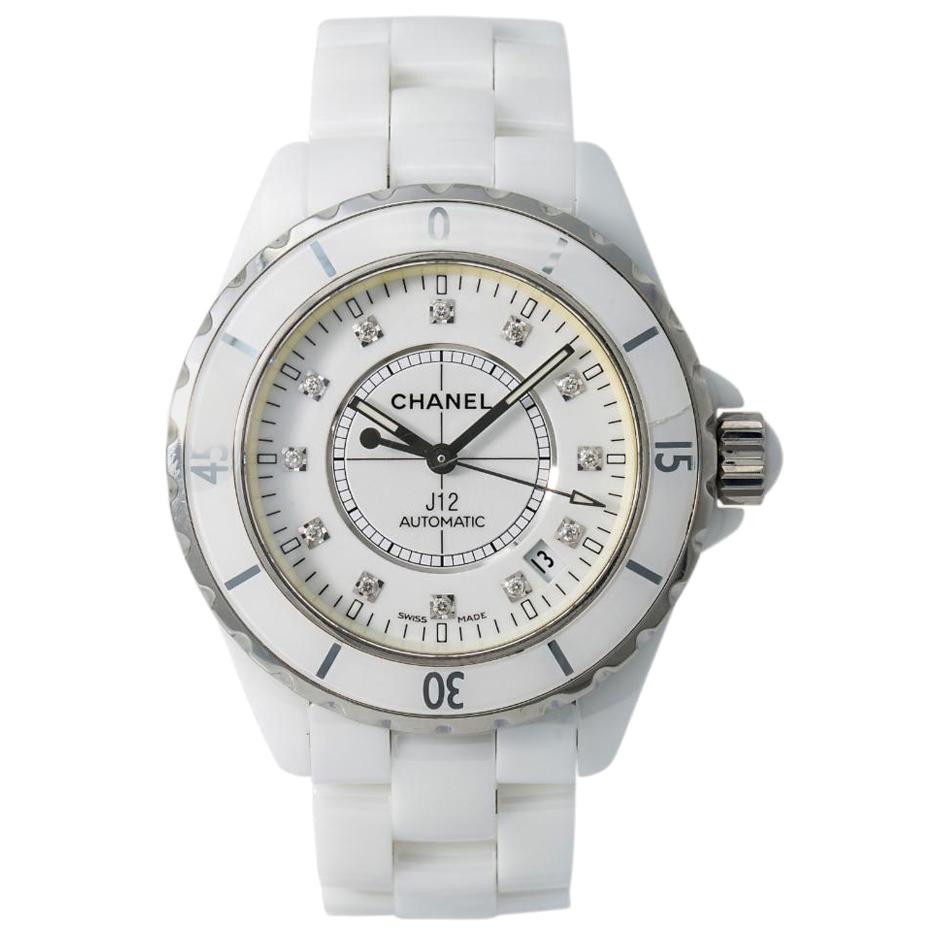Chanel J12 H1629, White Dial, Certified 