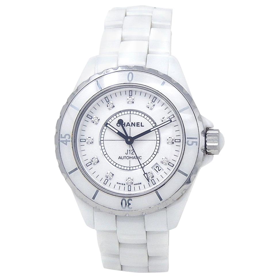 Chanel J12 H1629, White Dial, Certified and Warranty