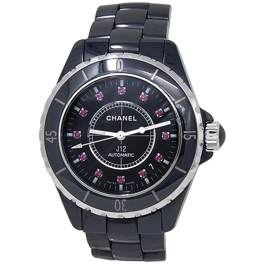 Chanel J12 H1635, Black Dial, Certified and Warranty