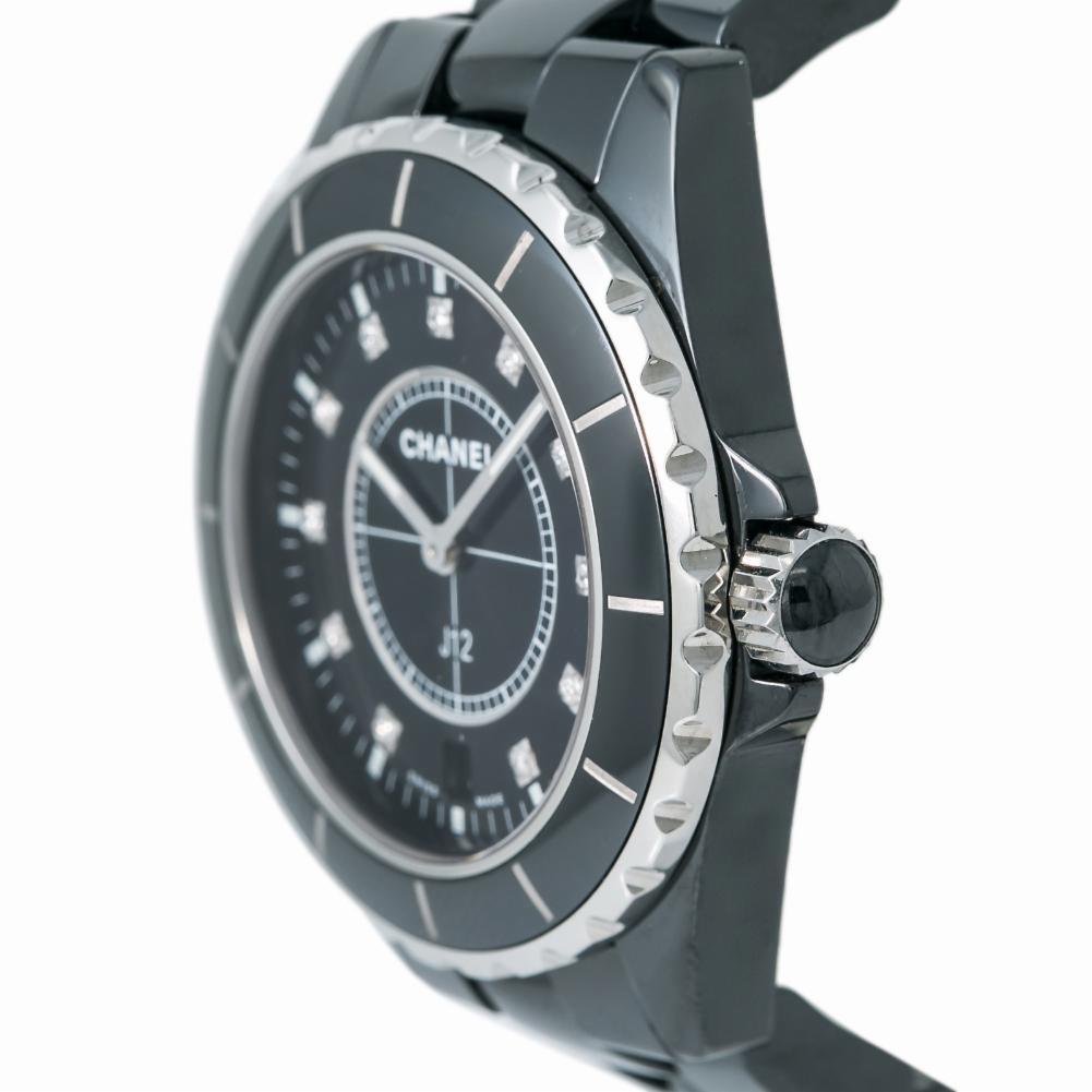 Contemporary Chanel J12 H2124, Black Dial, Certified and Warranty For Sale