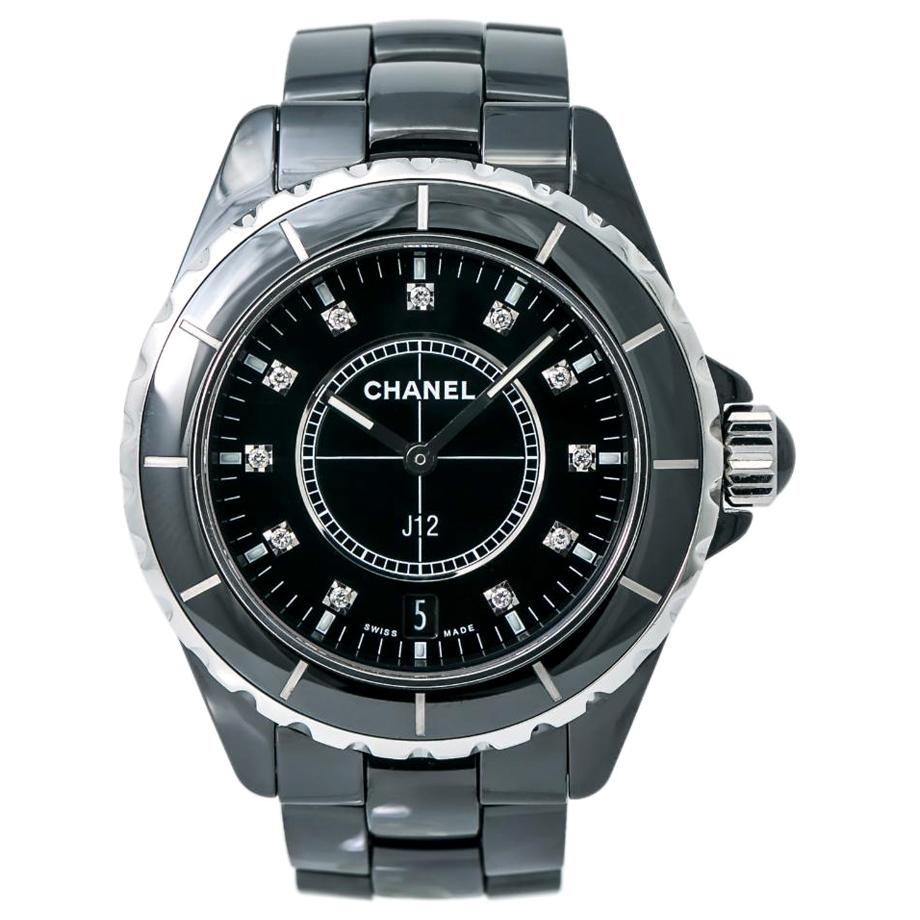 Chanel J12 H2124, Black Dial, Certified and Warranty For Sale