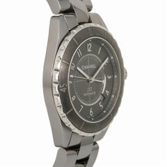Chanel J12 H2979 Unisex Automatic Ceramic and Titanium Watch Gray Dial with B&P