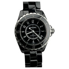 Chanel J12 H5697 Nero Ceramica Acciaio Inox Carta Box 38mm
