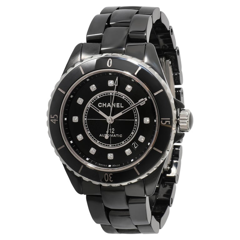Chanel J12 Black Ceramic Automatic Midsize Unisex Watch Black