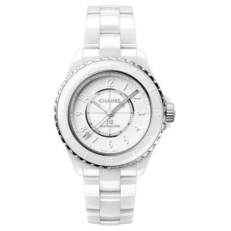 Chanel J12 White Ceramic Diamond Chronograph 41mm Watch H1707