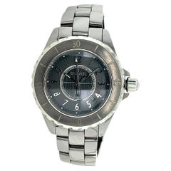 Used Chanel J12 Quartz Black Ceramic And Stainless Steel 33mm Watch
