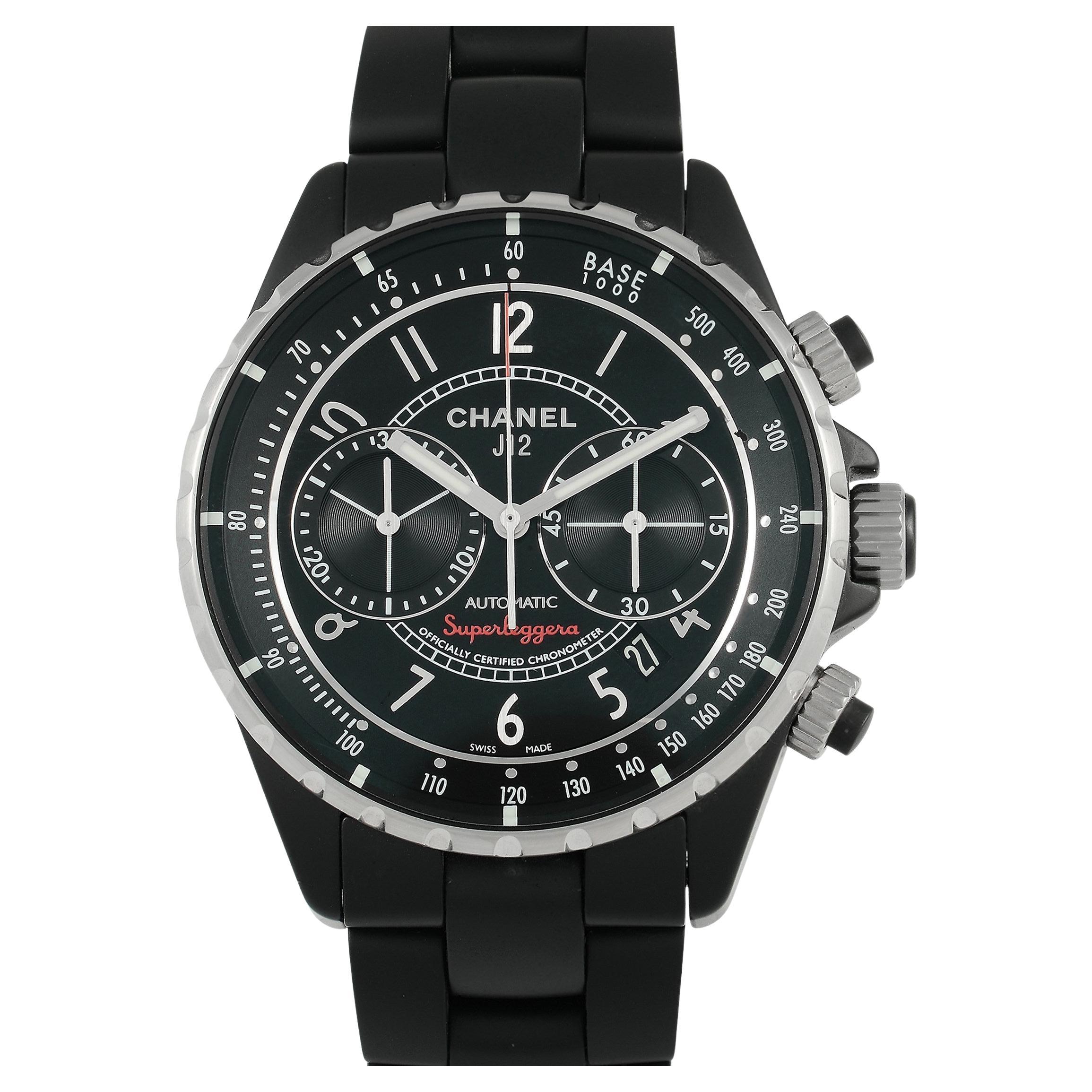 Chanel J12 Superleggera Ceramic Chronograph Watch H3409 at 1stDibs